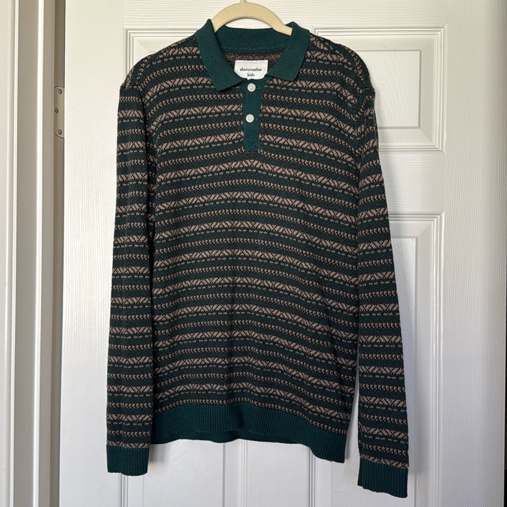 Abercrombie Kids - Boys L/S Polo Sweater - Sz 15/16